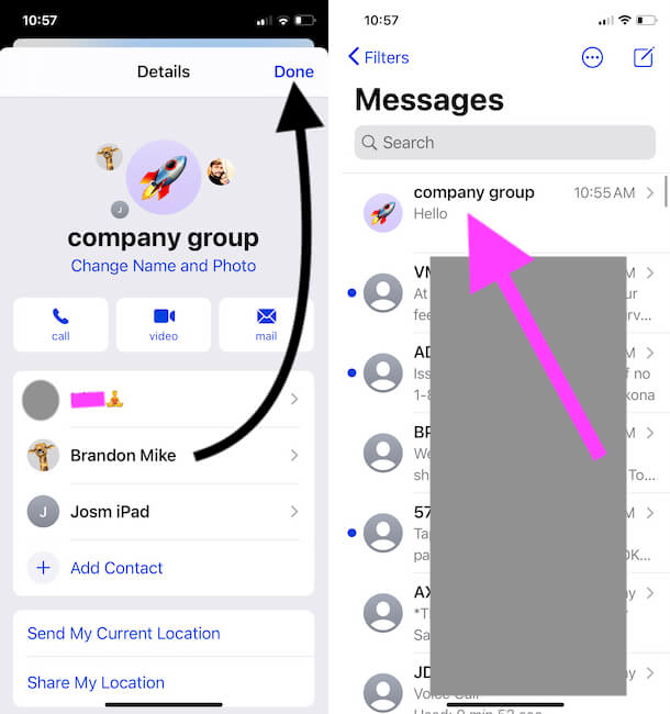 Save Group name and Group Profile photo on iPhone messages app