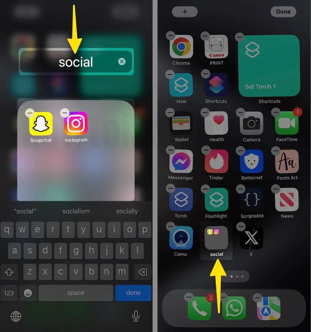 Rename the App Folder on iPhone