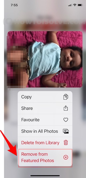 Remove unwanted Featured Photos and Hide from Photos widget
