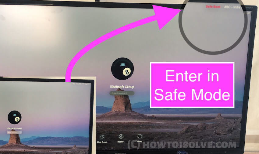 Enter in safe mode on Mac