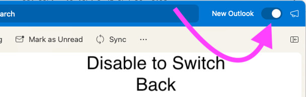 Switch Back to Earlier Microsoft Outlook on Mac
