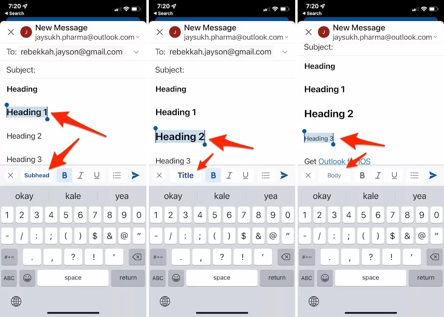 apply-subheading-title-body-size-on-outlook-mail-app-in-body-on-iphone-app