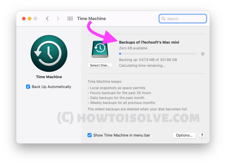 Backup Mac Data on Time Machine to External Drive