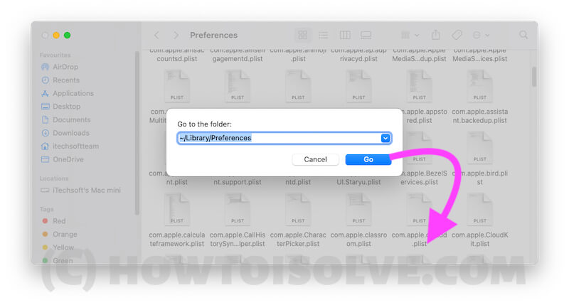 Delete Numbers iWork Plist file from Mac Preferences