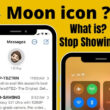 Half moon icon or Crescent moon icon on iPhone