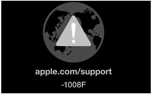 Mac starts up to error -1008F
