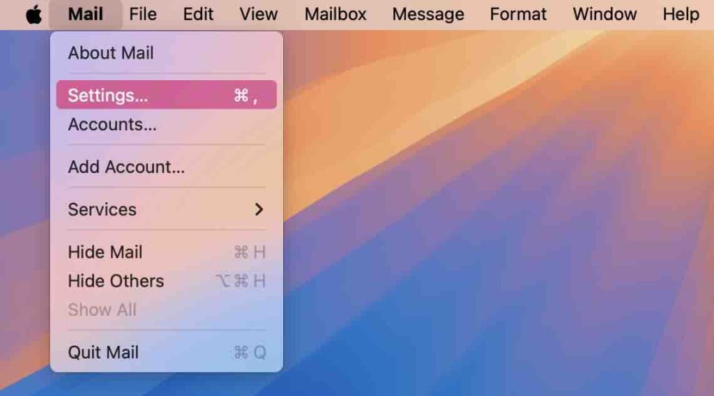 macos mail app settings screen