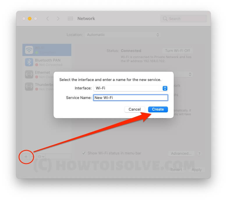 Создайте новый Wi-Fi на Mac