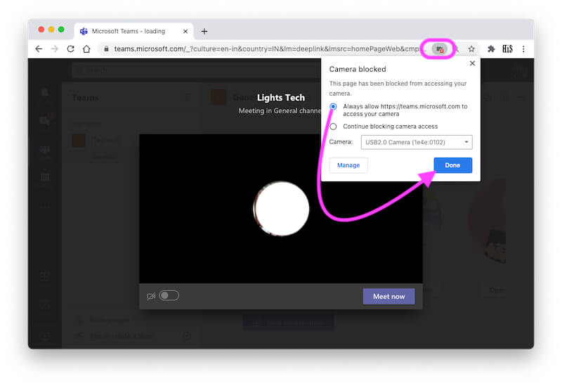 Enable Camera Access on Mac Chrome Browser