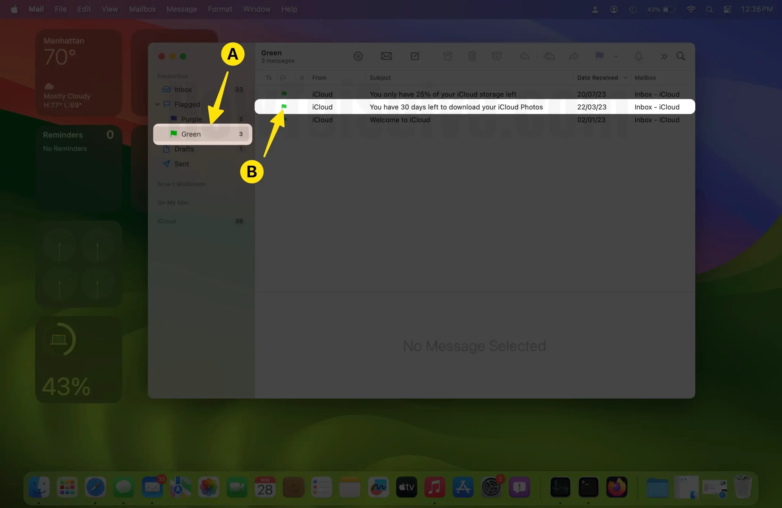 View All Flagged Emails in Mail app on Mac