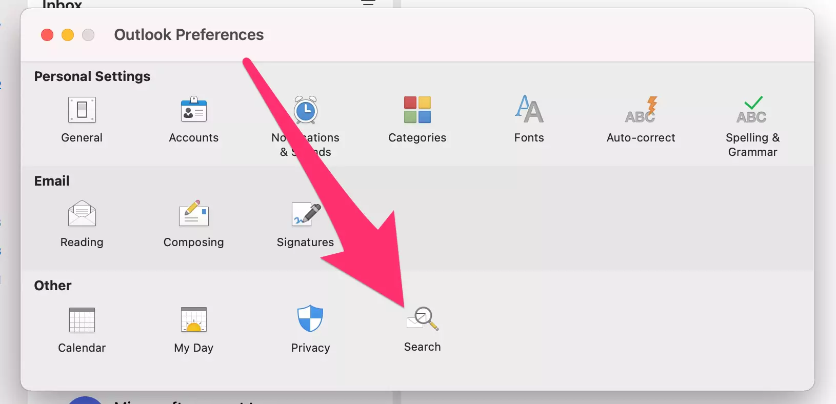 search-settings-for-outlook-app-on-mac
