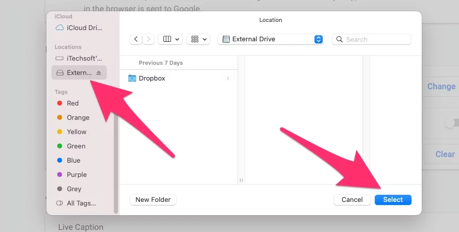 select-folder-or-external-drive-to-change-download-location