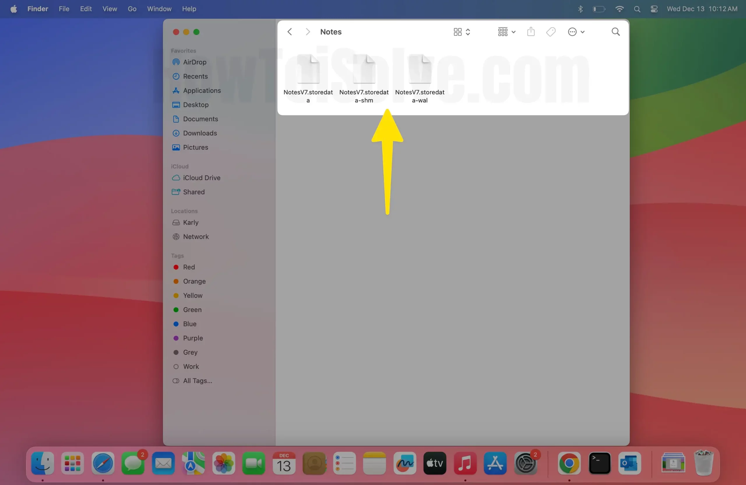 Show in folder for finder on mac