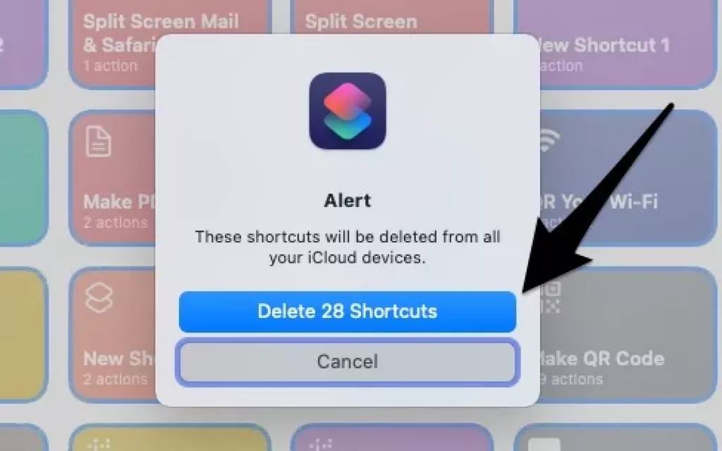delete-shortcuts-at-once-on-mac-shortcuts-app