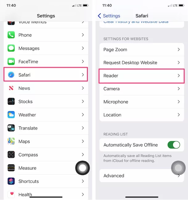 reader-settings-on-safari-iphone