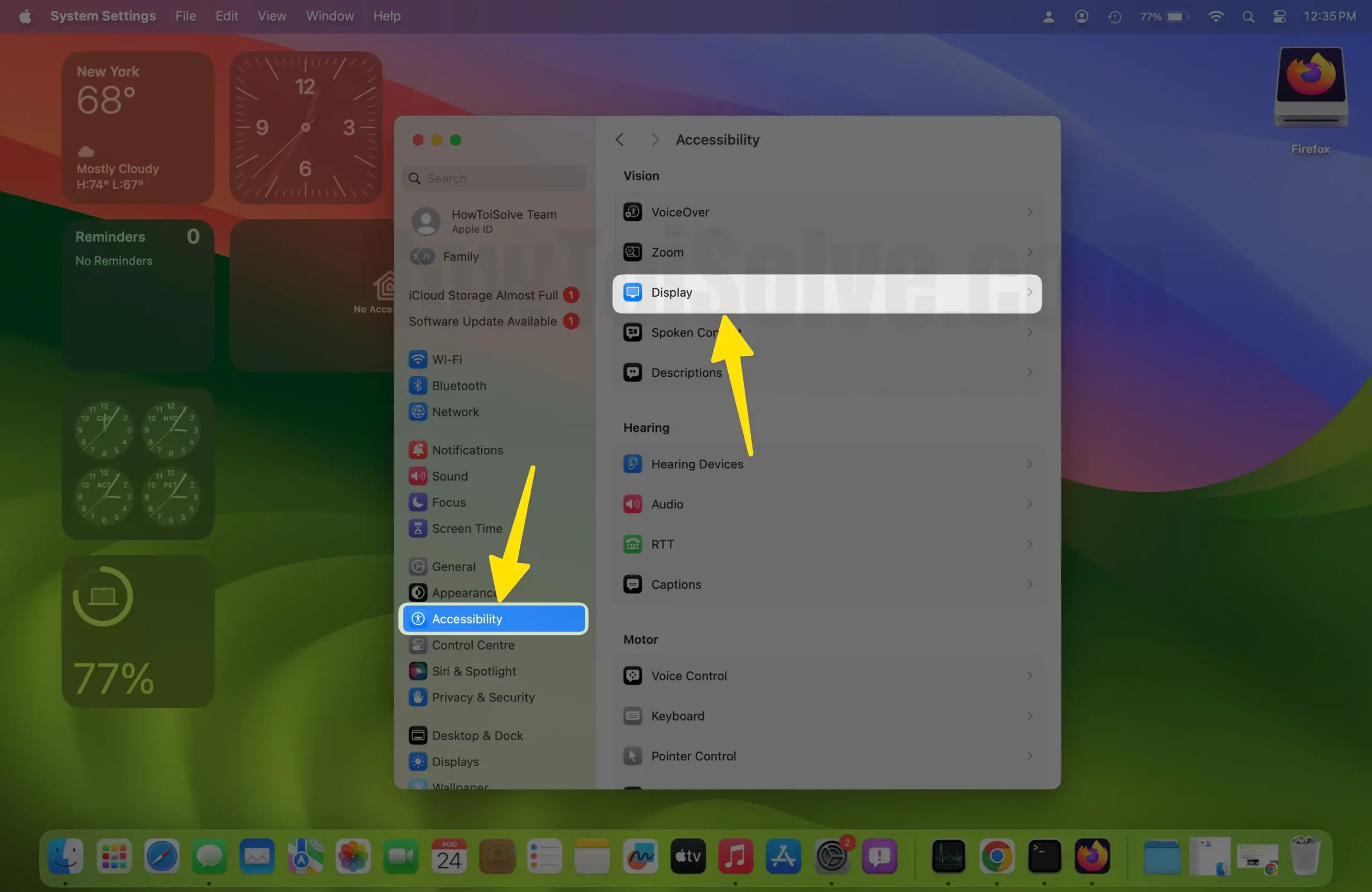 Display Settings on Mac