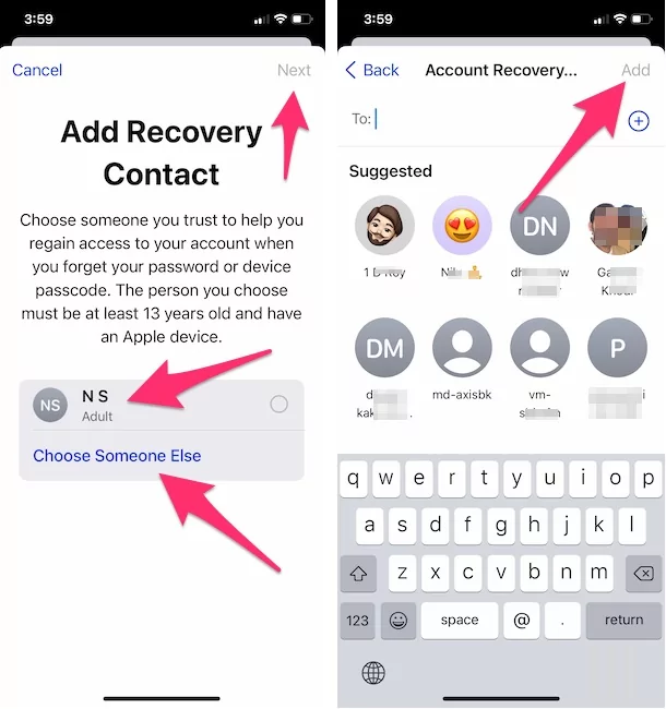 choose-account-recovery-contact-in-apple-id-recovery-method-on-iphone
