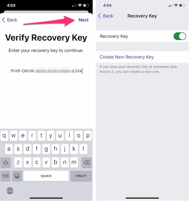 verify-recovery-key-or-create-a-new-one-or-delete-recovery-key