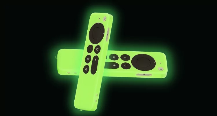 Apple tv's Glow Green Remote Case