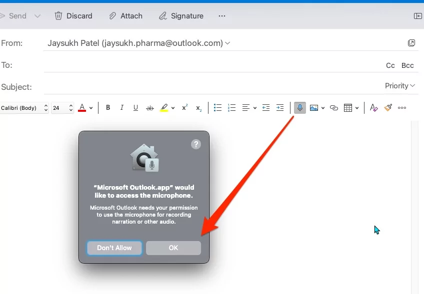 allow-microphone-access-for-outlook-app-on-mac