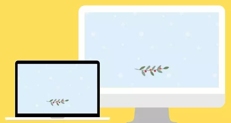 cute-laptop Christmas Wallpaper