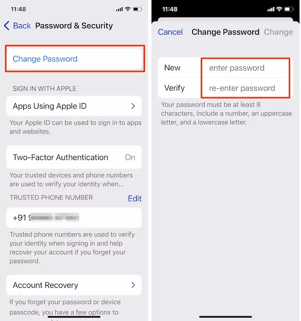 change-password-for-apple-id-from-iphone