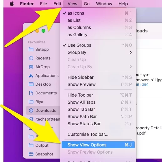 show-view-options-on-finder-mac
