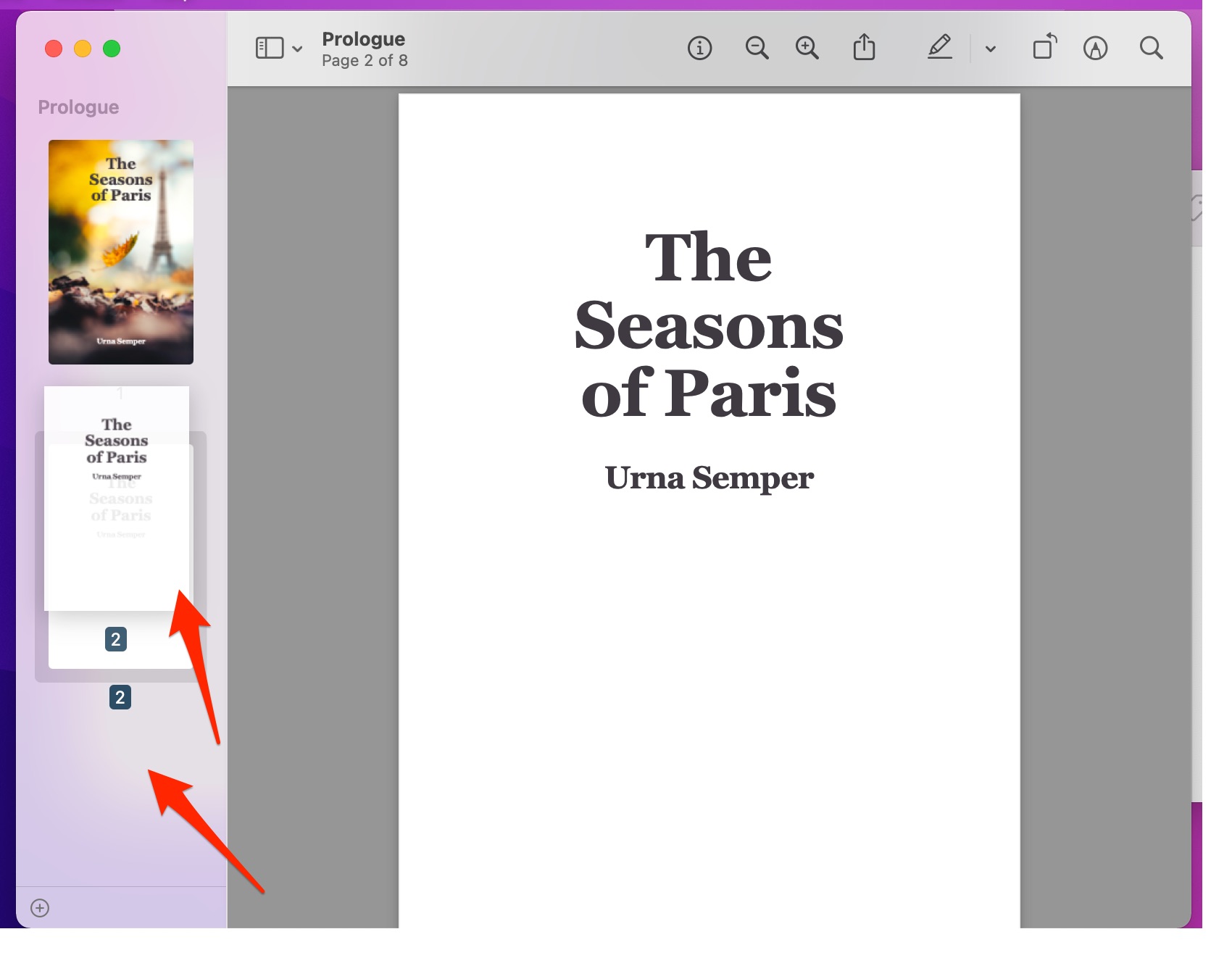Re-arrange Pages in PDF file Using Preview