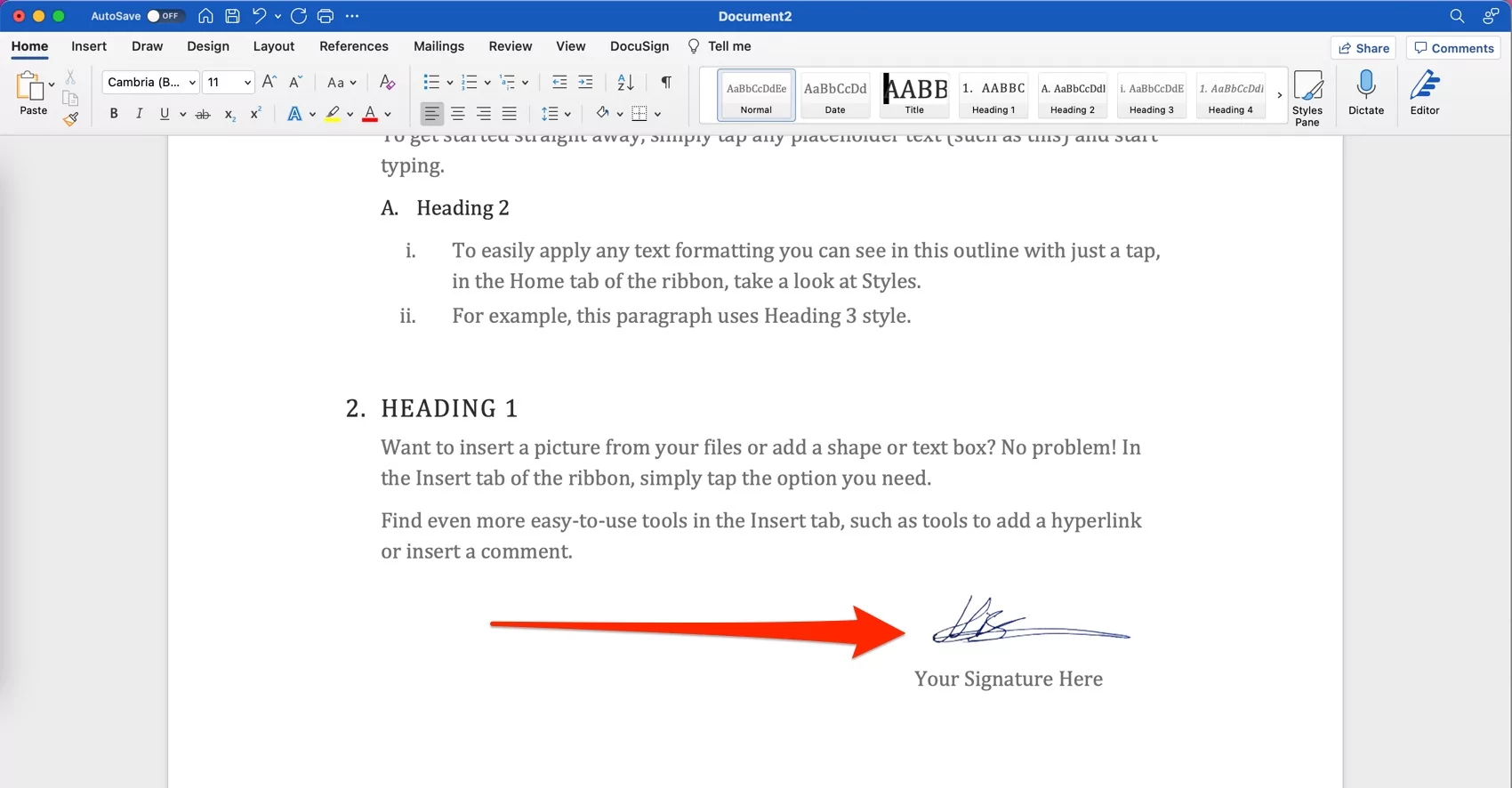 arrange-signature-space-on-word-file-on-mac
