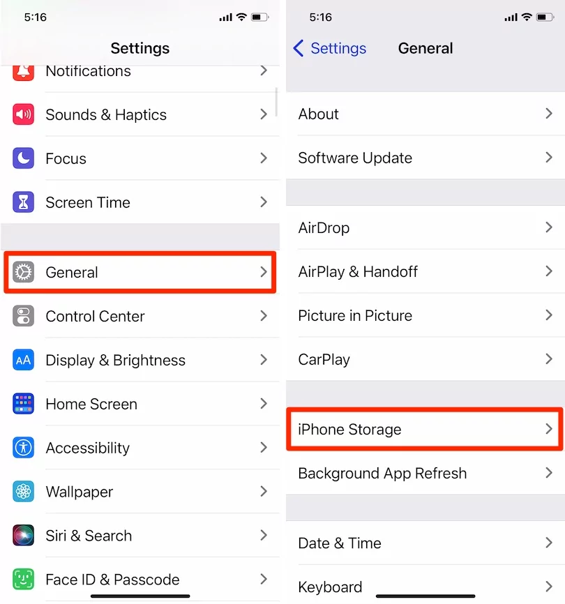 iphone-storage-option-in-settings-for-delete-instagram-app-and-data