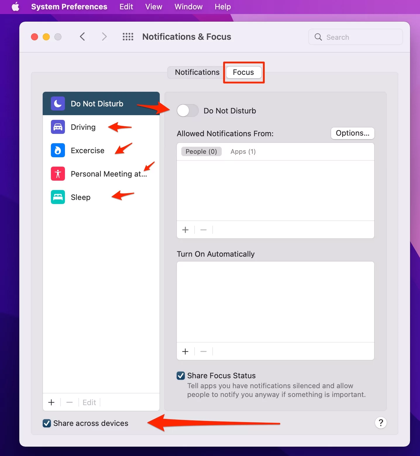 turn-off-focus-on-mac-for-getting-notifications-for-microsoft-teams