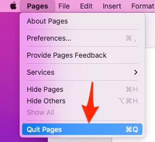 quit-pages-app-on-mac
