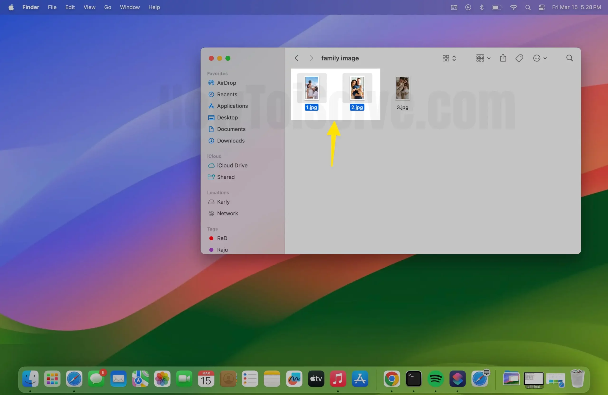 Select the Photos on Mac