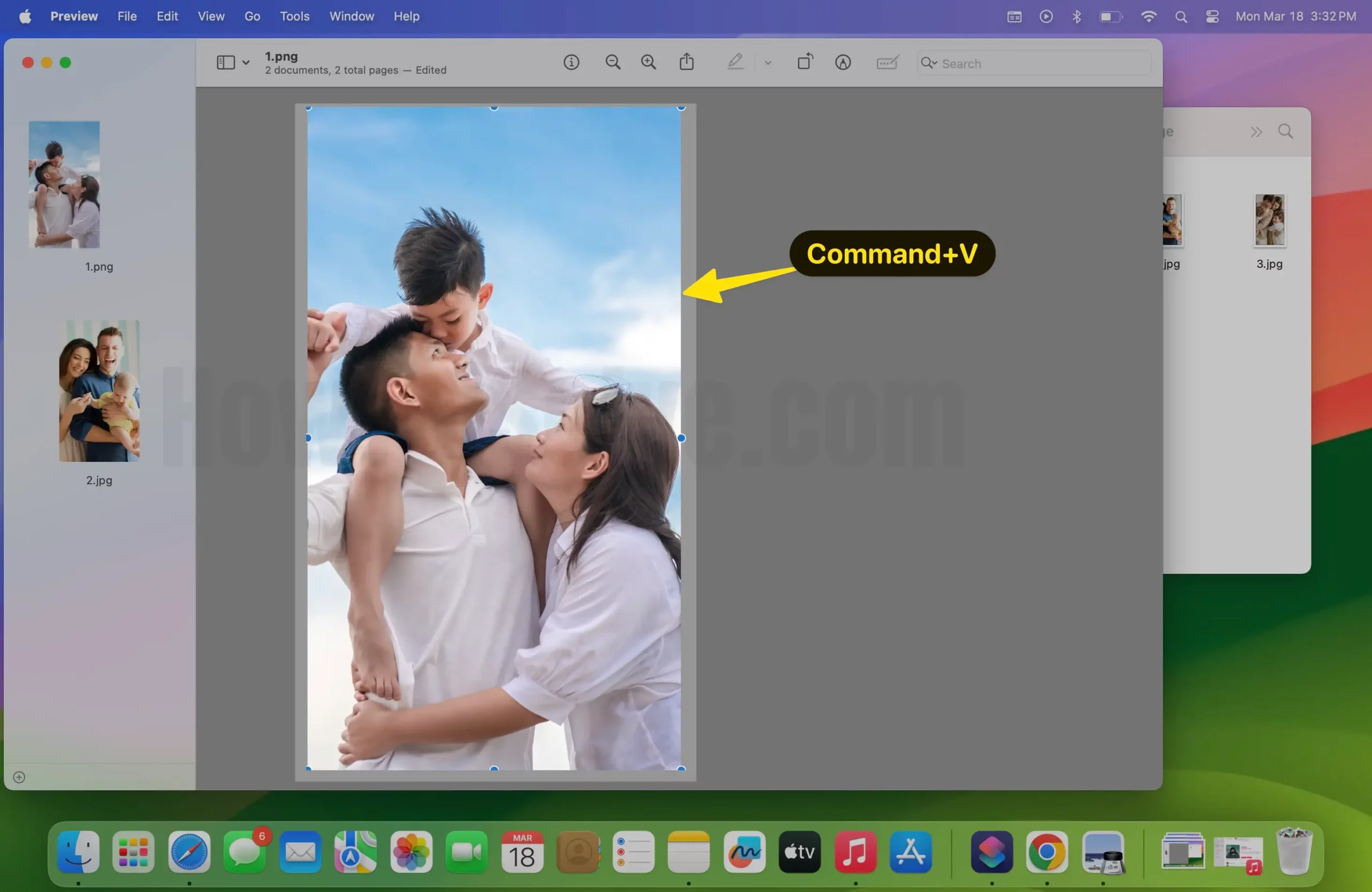 Paste the First image on Mac