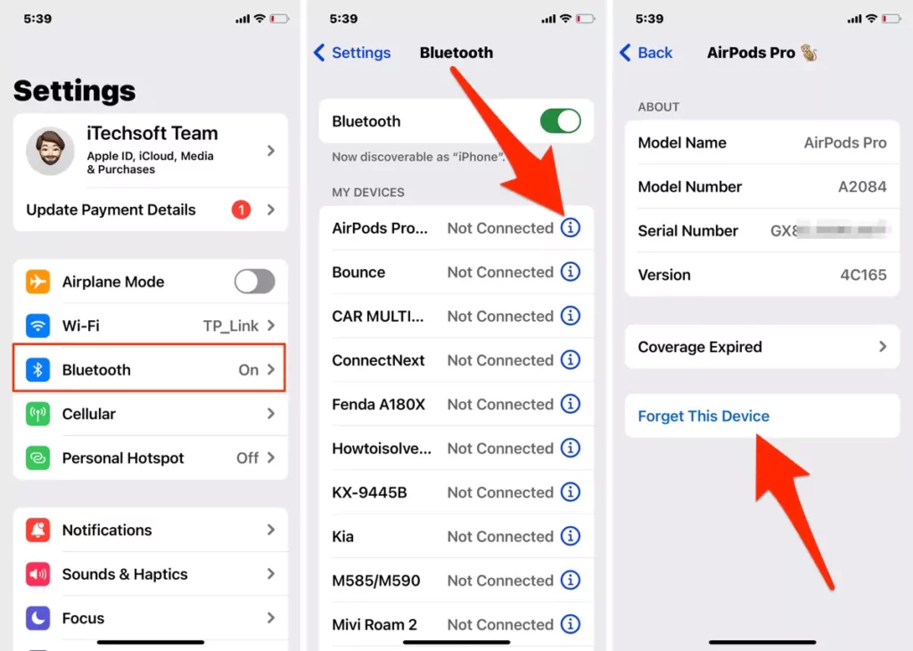forgot airpods from iphone to re pair with Apple iphone