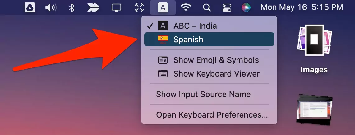 select-spanish-keyboard-input-on-mac