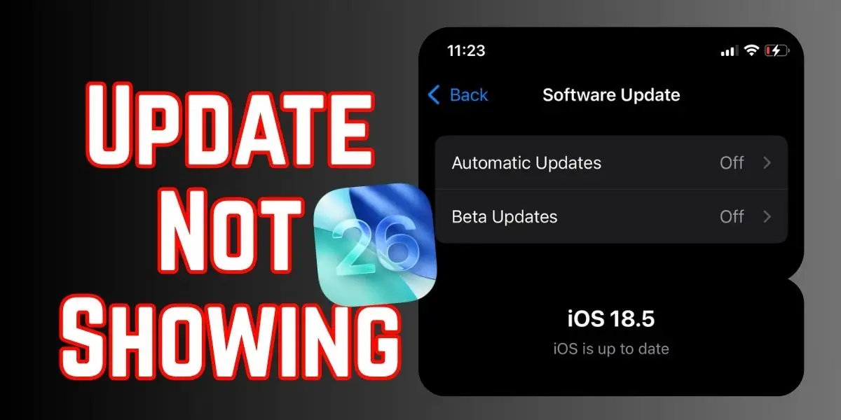 How to fix iOS 26 Update Not Showing on iPhone