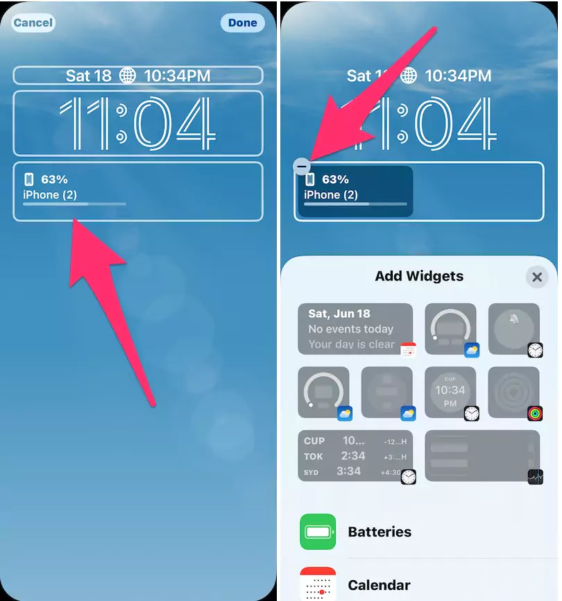 remove-battery-widget-from-iphone-lock-screen
