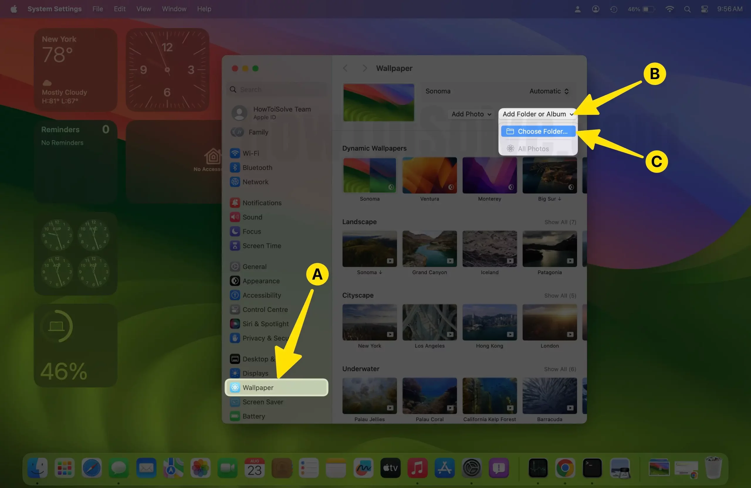 Choose Wallpaper Folder for Wallpaper on Mac