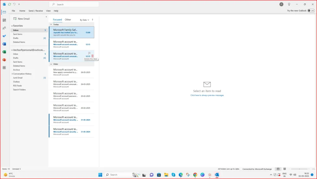 Old Outlook in windows