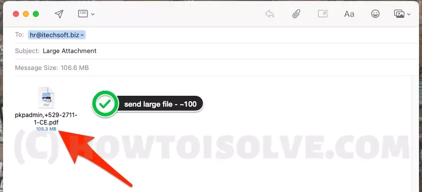 how to send a large file in apple mail