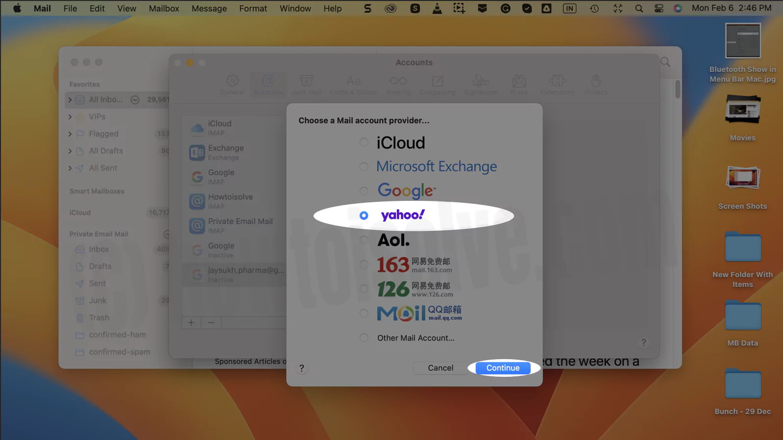 select-yahoo-to-add-in-mail-app