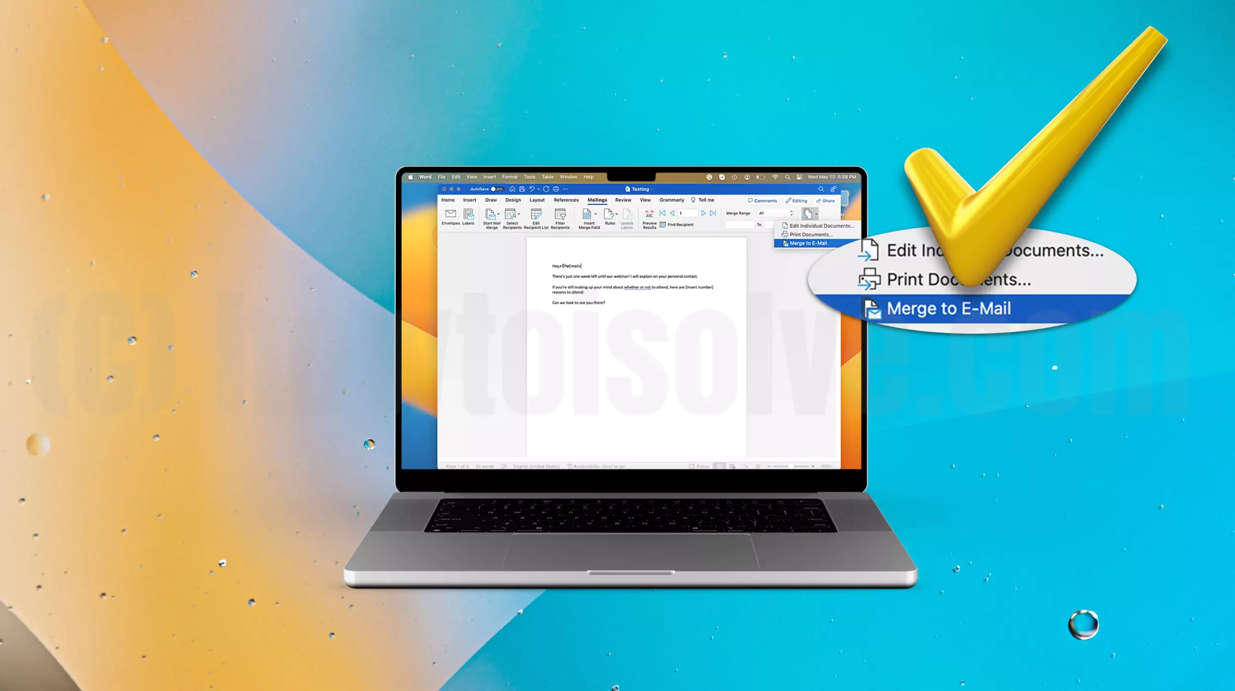 4 Steps To Fix Merge To Email Greyed Out In Word On Mac