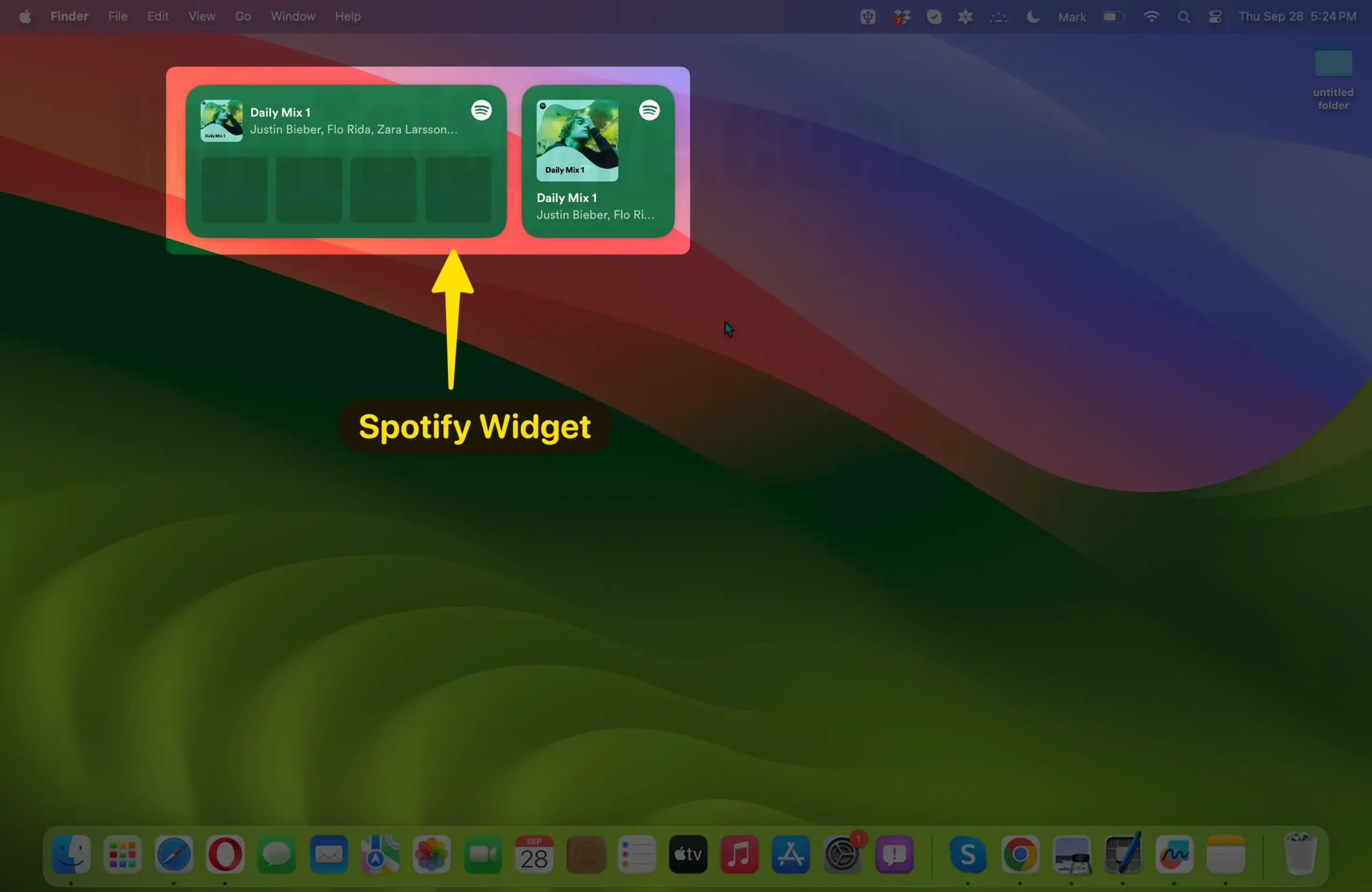 Spotify Widget for Mac
