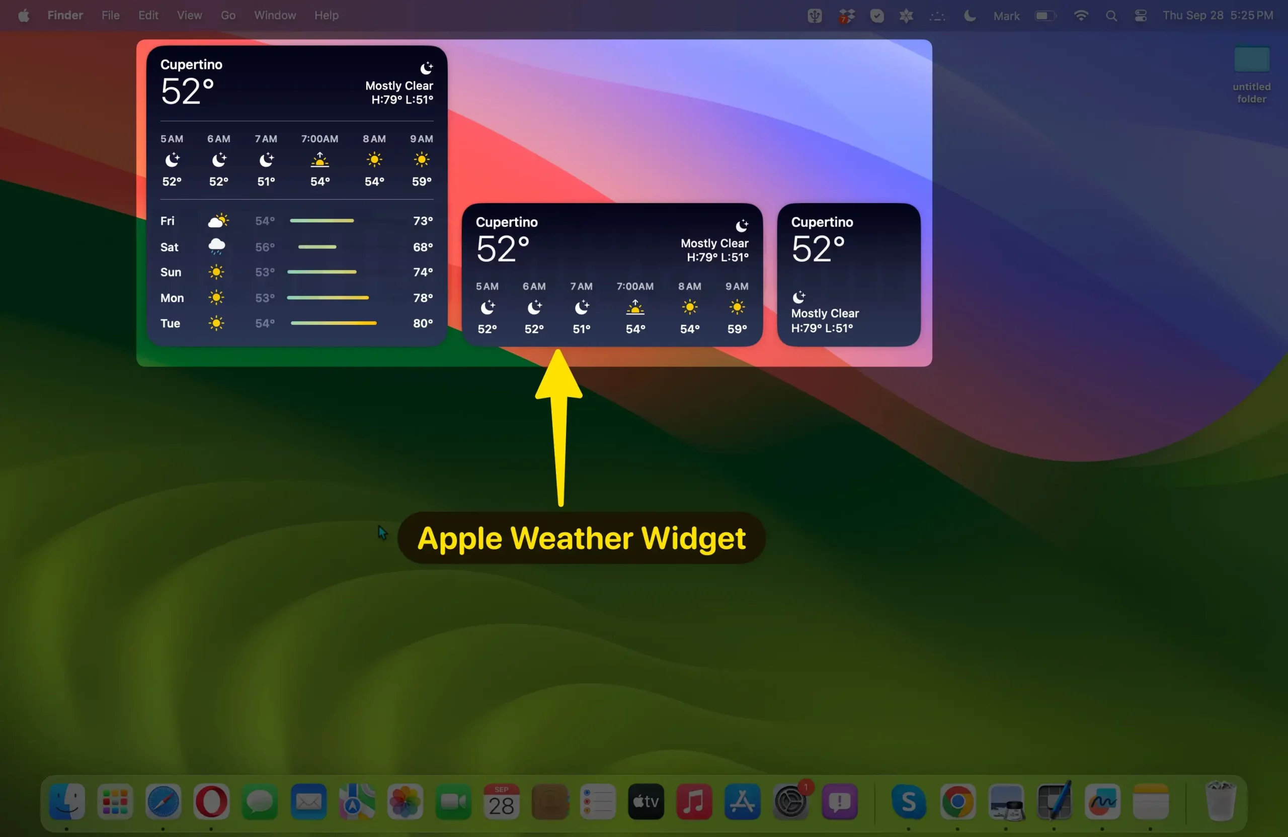 Weather widget for mac