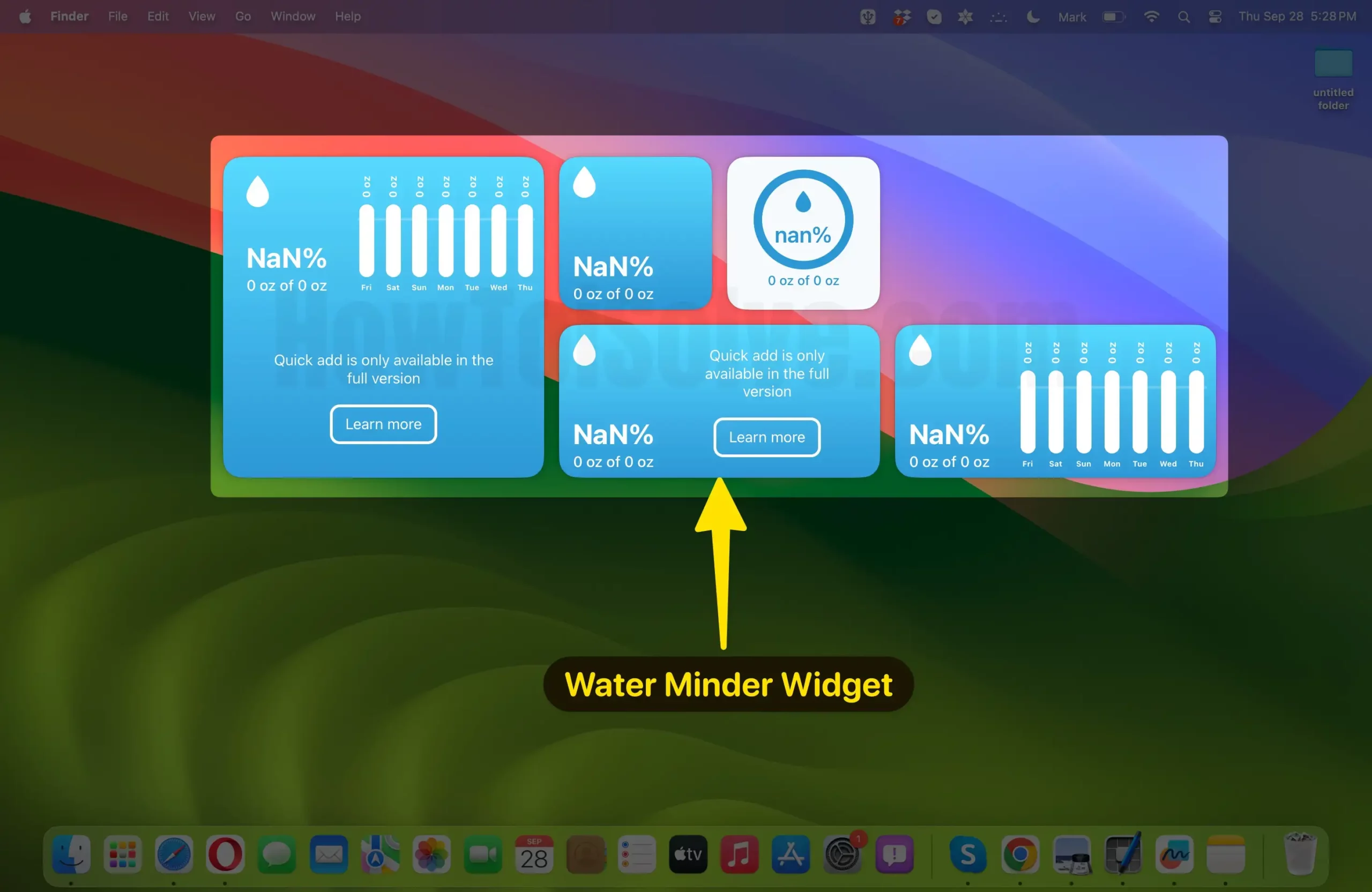 Water reminder widget for mac