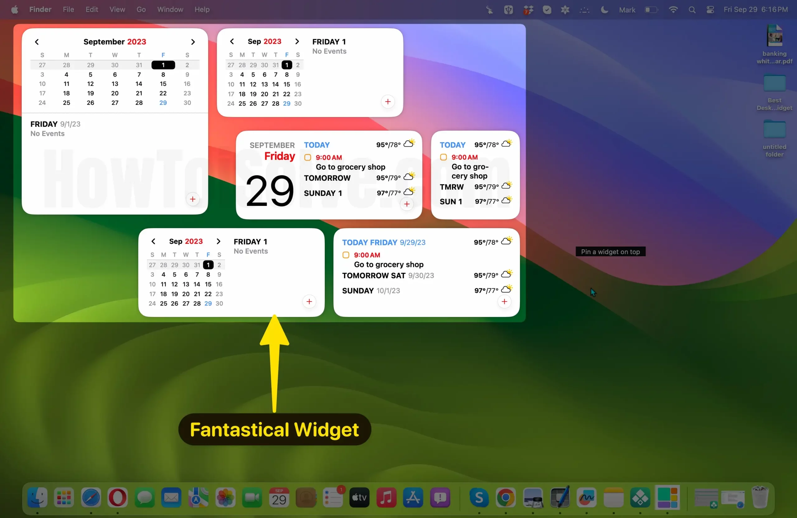 Fantastical widget for mac
