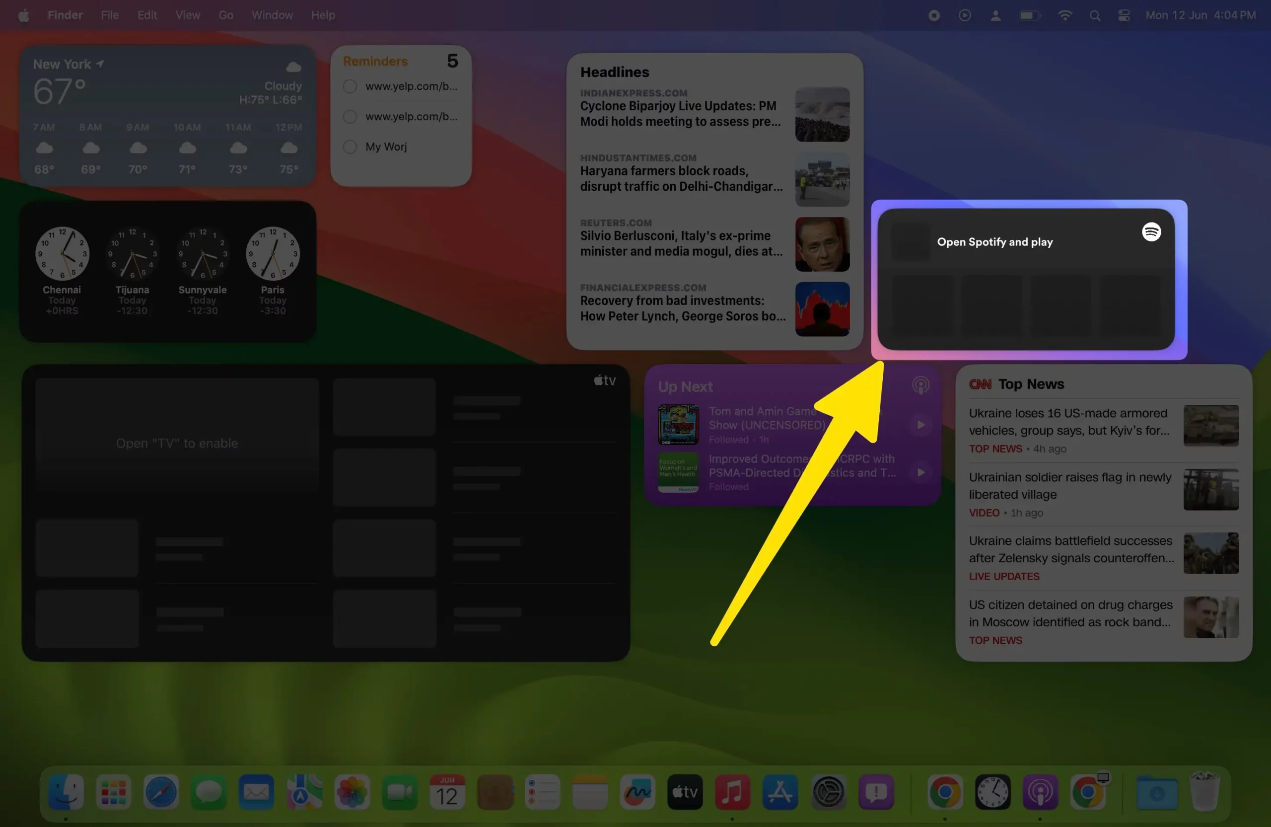 Manage iPhone Using Widget on Mac