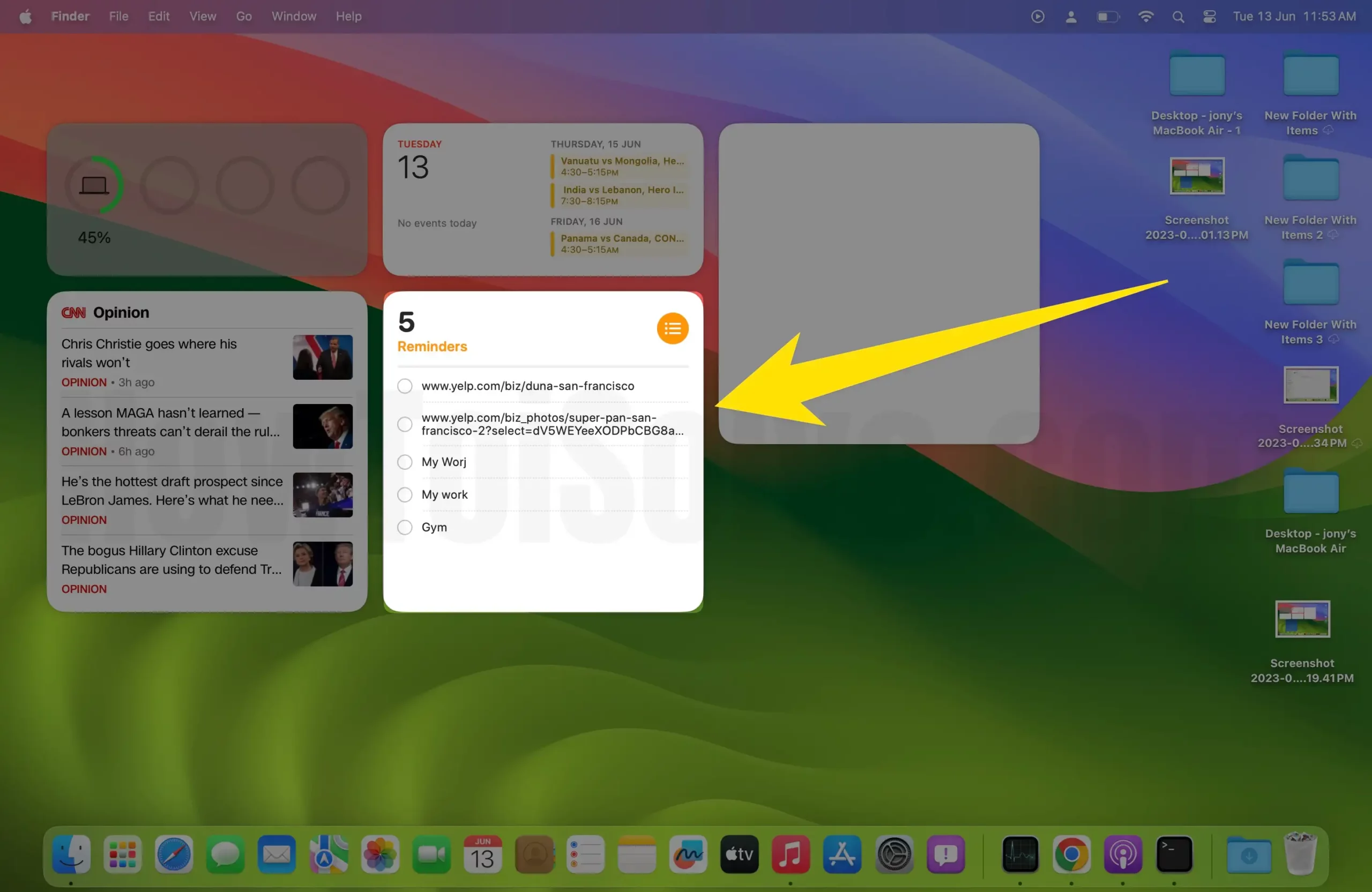 Reminder Widget On Desktop Mac
