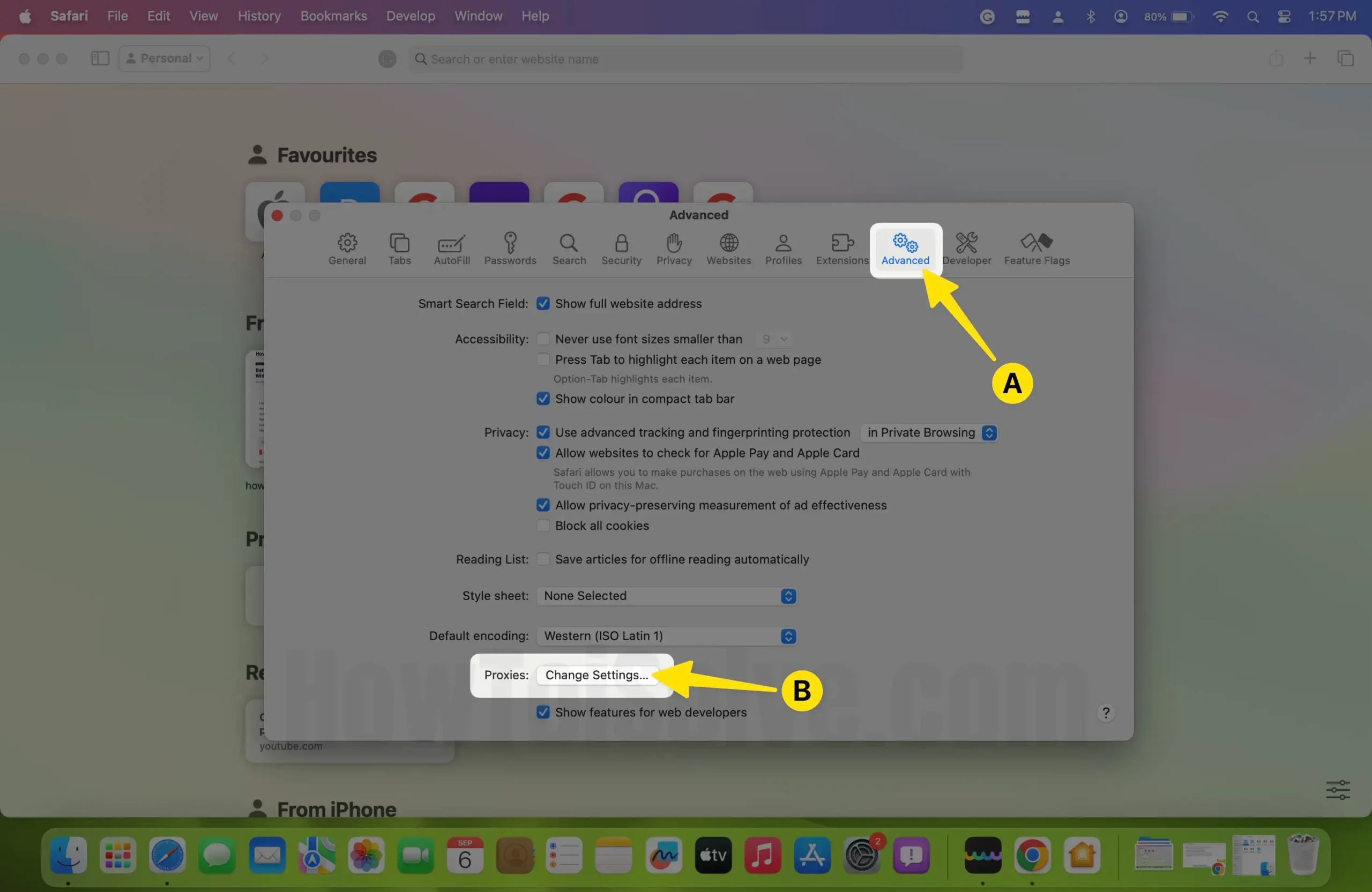 Change Proxies Settings on Mac for Safari